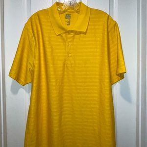RecTech Men’s gold shirt yellow striped size XLarge